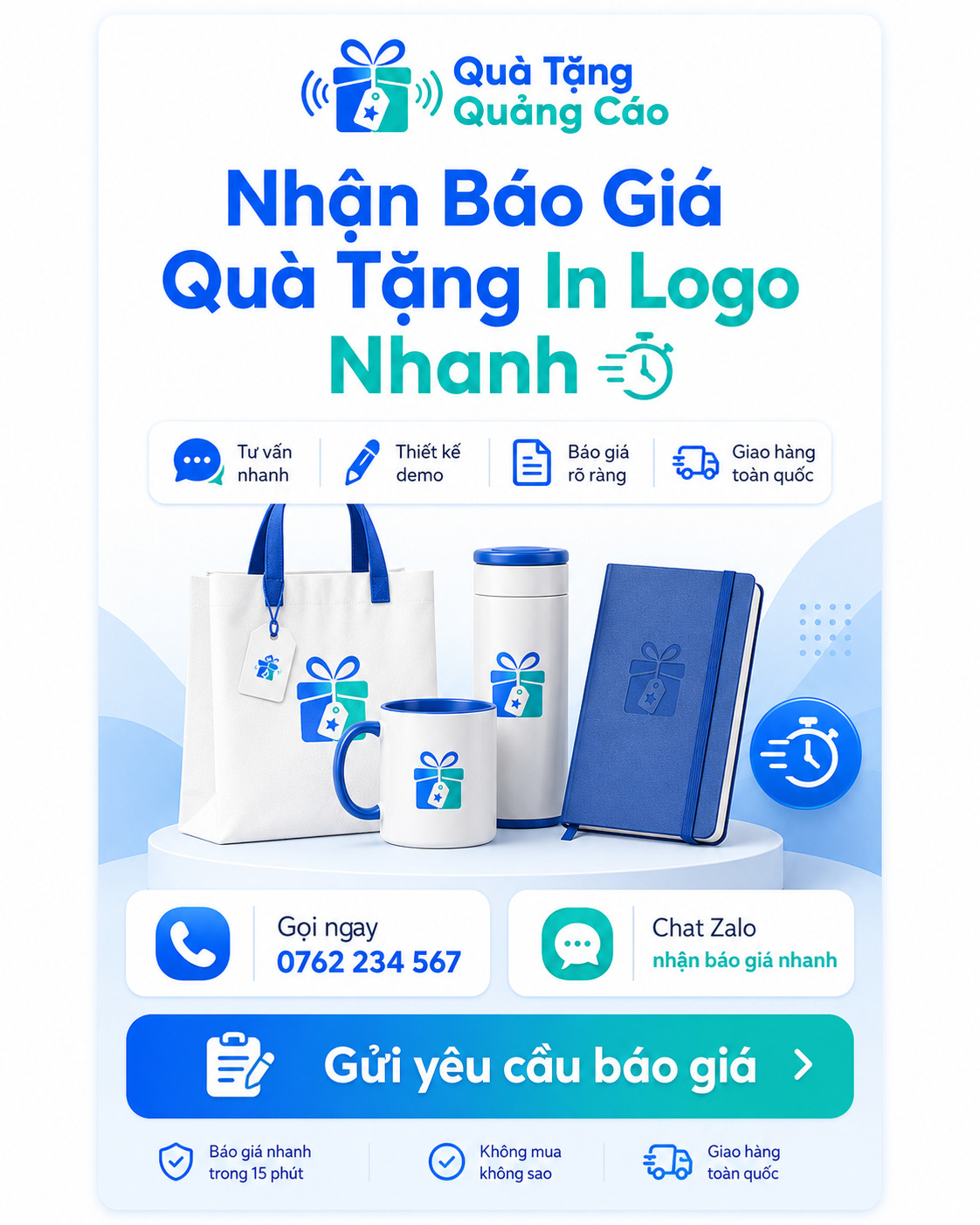 Nhận báo giá nhanh quà tặng quảng cáo