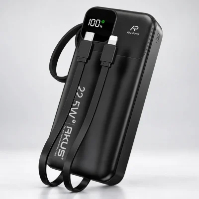 Mô phỏng logo AN PHU trên vùng thân AKUS A20 Pro