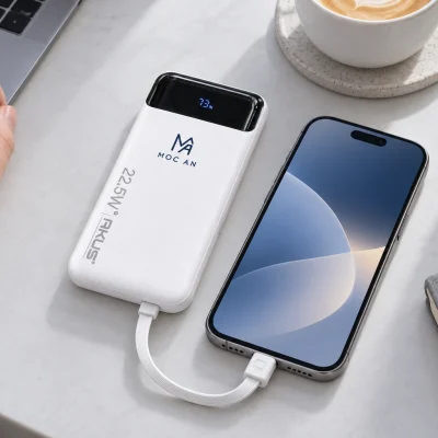 Minh họa DP136 nối điện thoại bằng dây Type-C tích hợp