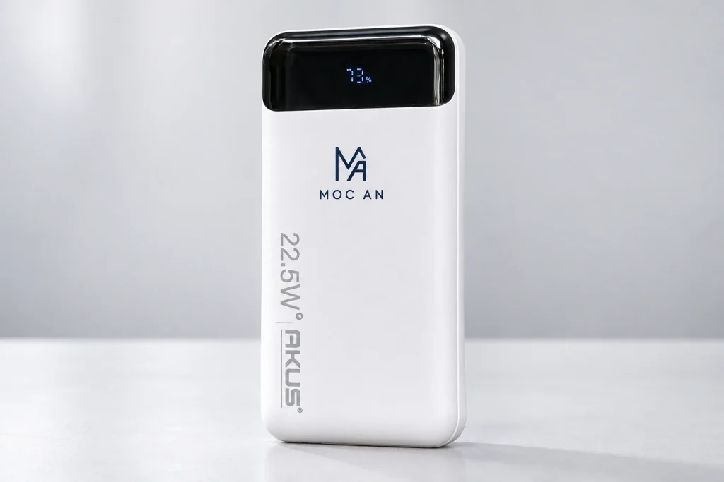Mô phỏng logo MA MOC AN trên AKUS DP136 trắng