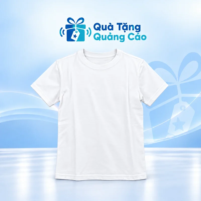 Áo thun cổ tròn cotton 100% in logo