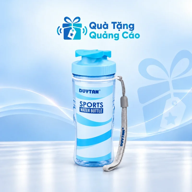 Bình nước Duy Tân 350 ml có quai xanh in logo