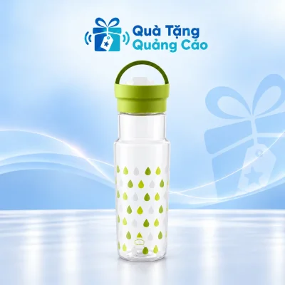 Bình nước LocknLock 500 ml xanh có quai trên nền Quà Tặng Quảng Cáo xanh nhạt
