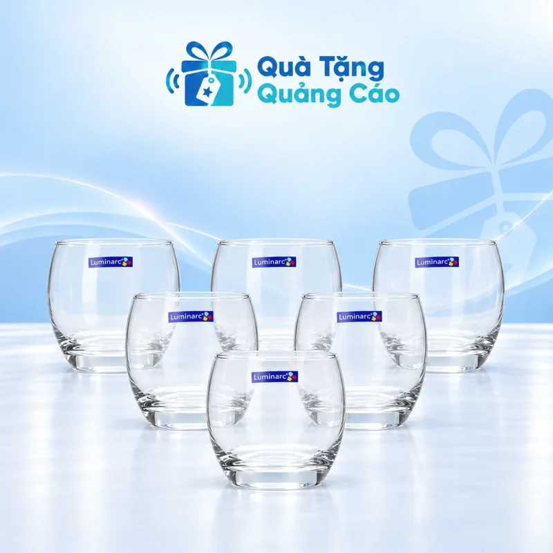 Bộ 6 ly thủy tinh Luminarc G2562 in logo