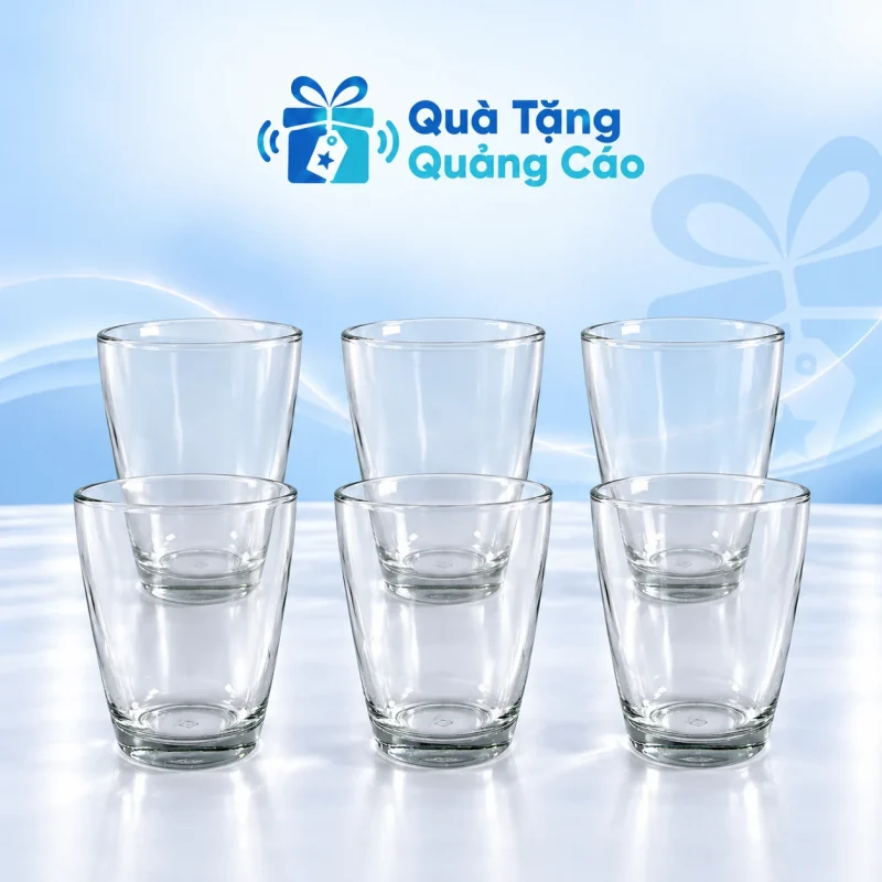 Bộ 6 ly thủy tinh MT38-13 350ml in logo