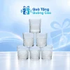 Bộ 6 ly thủy tinh kim cương trên nền Quà Tặng Quảng Cáo xanh nhạt