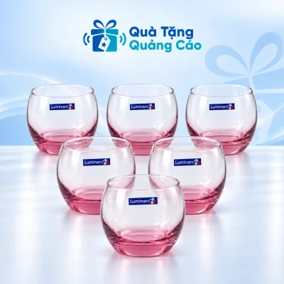Bộ 6 ly thủy tinh Luminarc J5386 trên nền Quà Tặng Quảng Cáo xanh nhạt