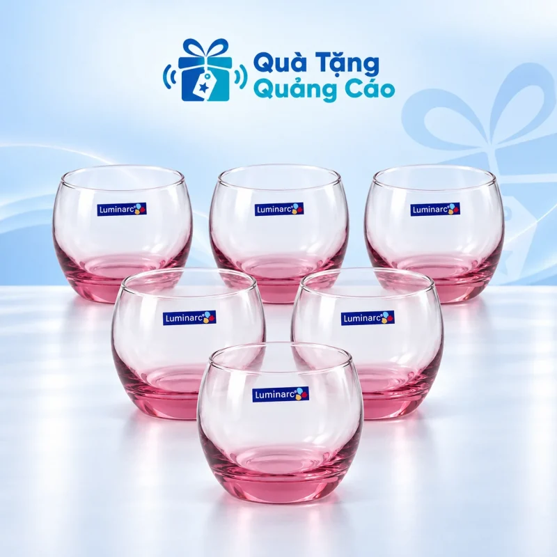 Bộ 6 ly thủy tinh Luminarc J5386 in logo