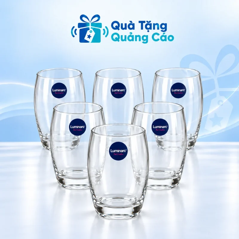 Bộ 6 ly thủy tinh Luminarc L8951 in logo