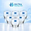 Bộ 6 ly thủy tinh Ocean B13009 trên nền Quà Tặng Quảng Cáo xanh nhạt