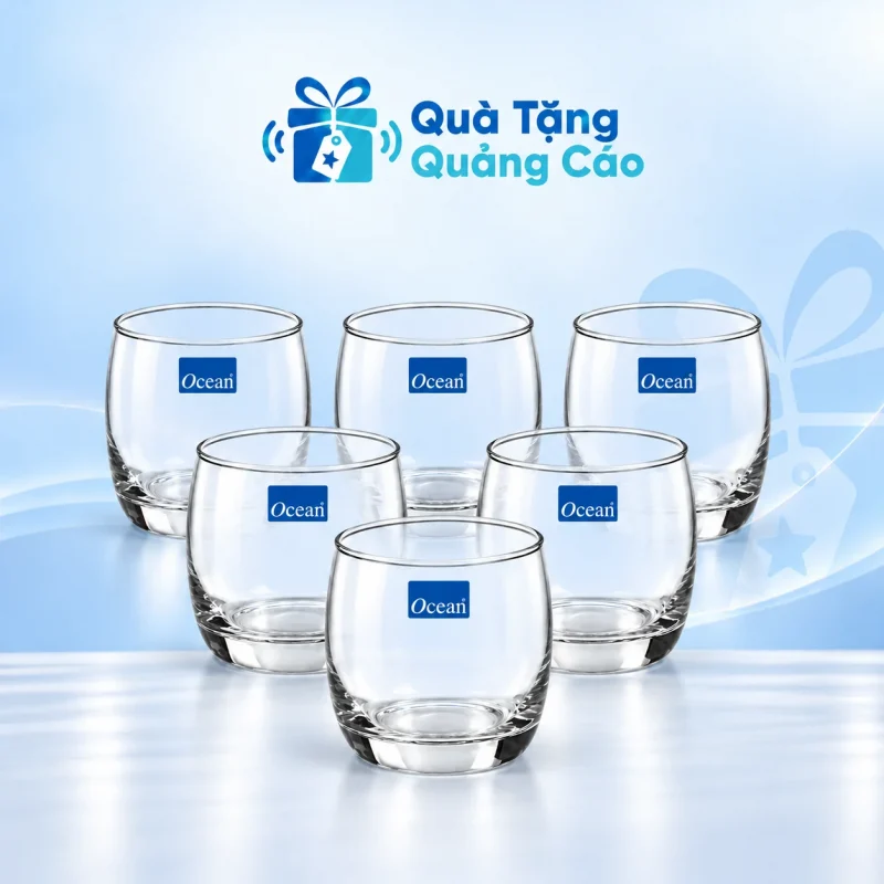 Bộ 6 ly thủy tinh Ocean B13009 in logo