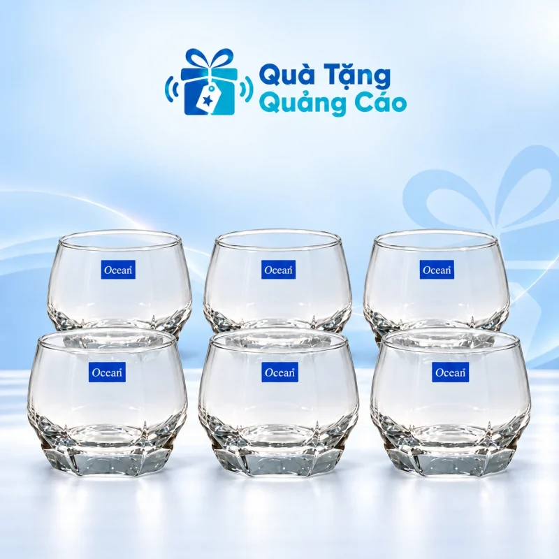 Bộ 6 ly thủy tinh Ocean B17112 in logo