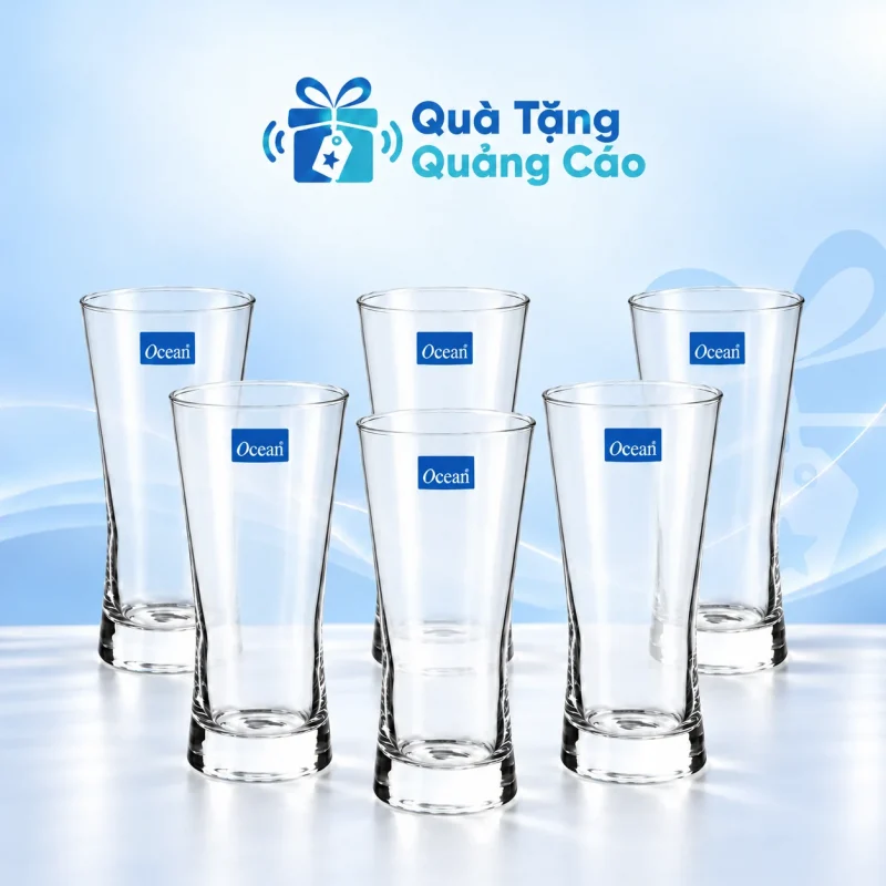 Bộ 6 ly thủy tinh Ocean B21312 in logo