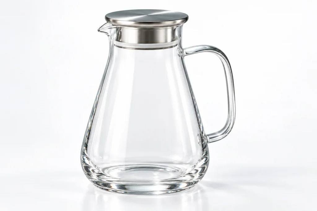 Minh họa dáng bình thủy tinh 1,3 lít chưa in