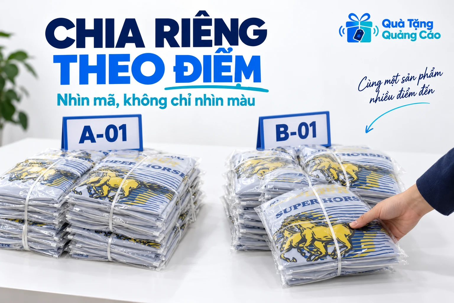 Các gói áo mưa được chia thành hai nhóm có mã A-01 và B-01