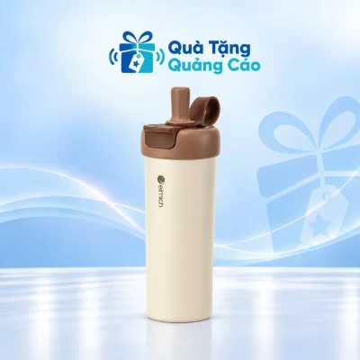 Cốc giữ nhiệt Elmich EL1658 580 ml màu kem trên nền Quà Tặng Quảng Cáo xanh nhạt