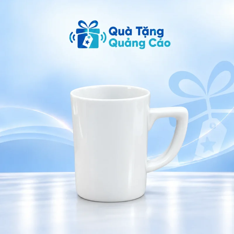 Cốc sứ GPC-LSV 250ml quai vuông in logo