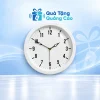 Đồng hồ tròn HD42 30 cm viền trắng, mặt số đen