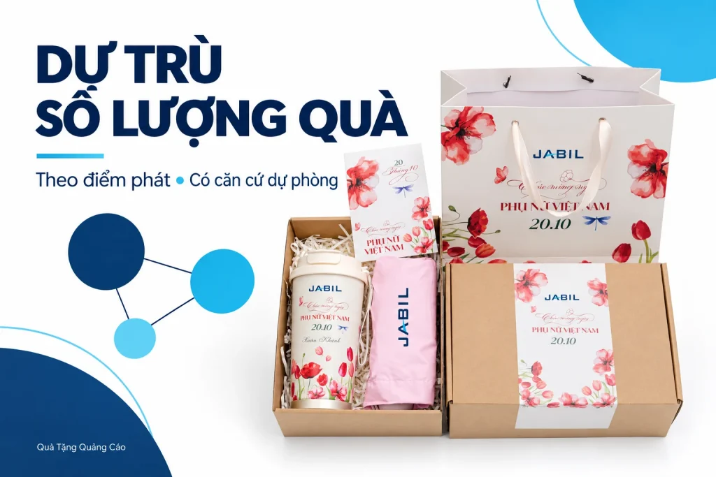 Ảnh ghép bộ nguồn JABIL cạnh tiêu đề Dự trù số lượng quà