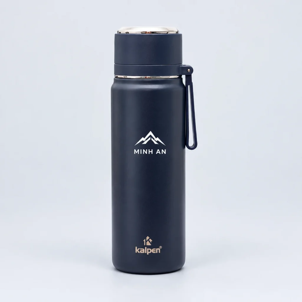 Mô phỏng logo MINH AN sáng màu trên Kalpen AR15 xanh than