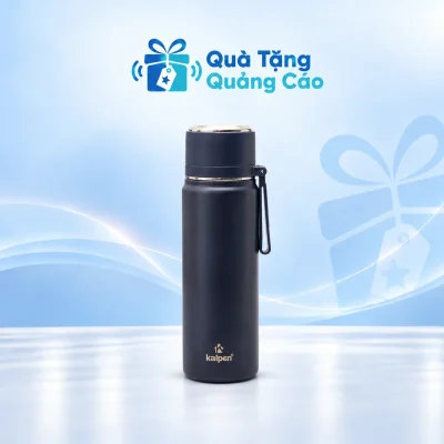 Bình giữ nhiệt Kalpen AR15 500 ml màu xanh than trên nền Quà Tặng Quảng Cáo xanh nhạt