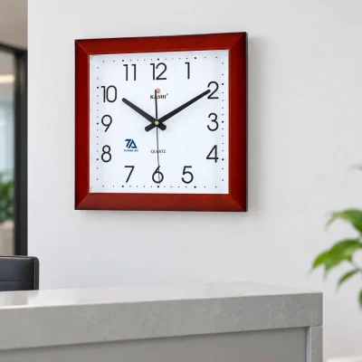 Minh họa Kashi HM375 khung nâu đỏ tại góc tiếp khách