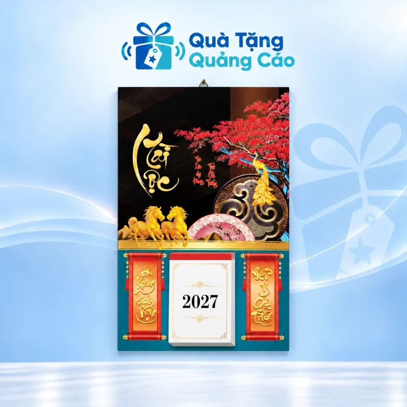 Lịch bloc treo tường 2027 Tài Lộc in logo