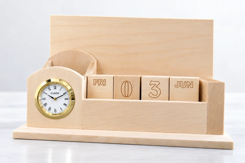 Minh họa lịch L02 bốn khối và bảng lưng để trống