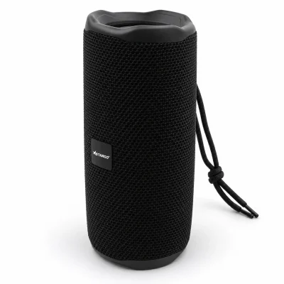 Minh họa thân vải đen, badge StarGO nhỏ, viền đầu và dây treo FlexGo