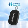 Loa StarGO Wave Mini đen bọc vải có dây treo xám trên nền xanh nhạt