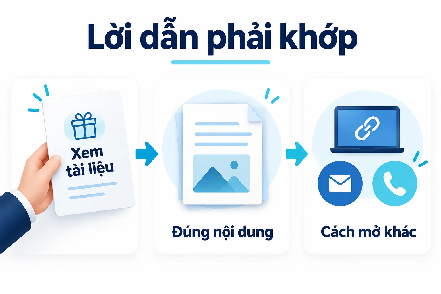 Nói nội dung mở, khớp lời dẫn và có cách mở khác