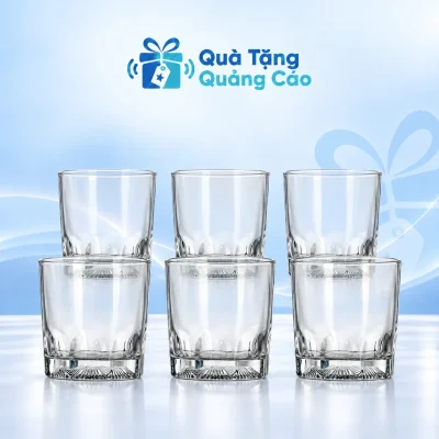 Bộ sáu ly Lotus Glass VTC182 trên nền Quà Tặng Quảng Cáo