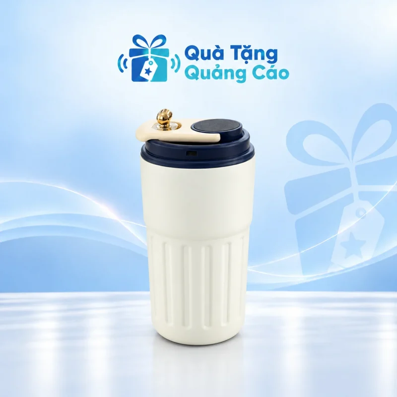 Ly giữ nhiệt BGN15 410 ml nắp xanh hiển thị nhiệt độ in logo