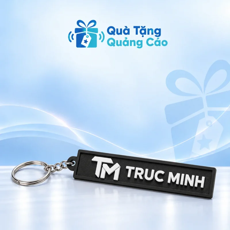 Móc khóa cao su đúc nổi theo yêu cầu