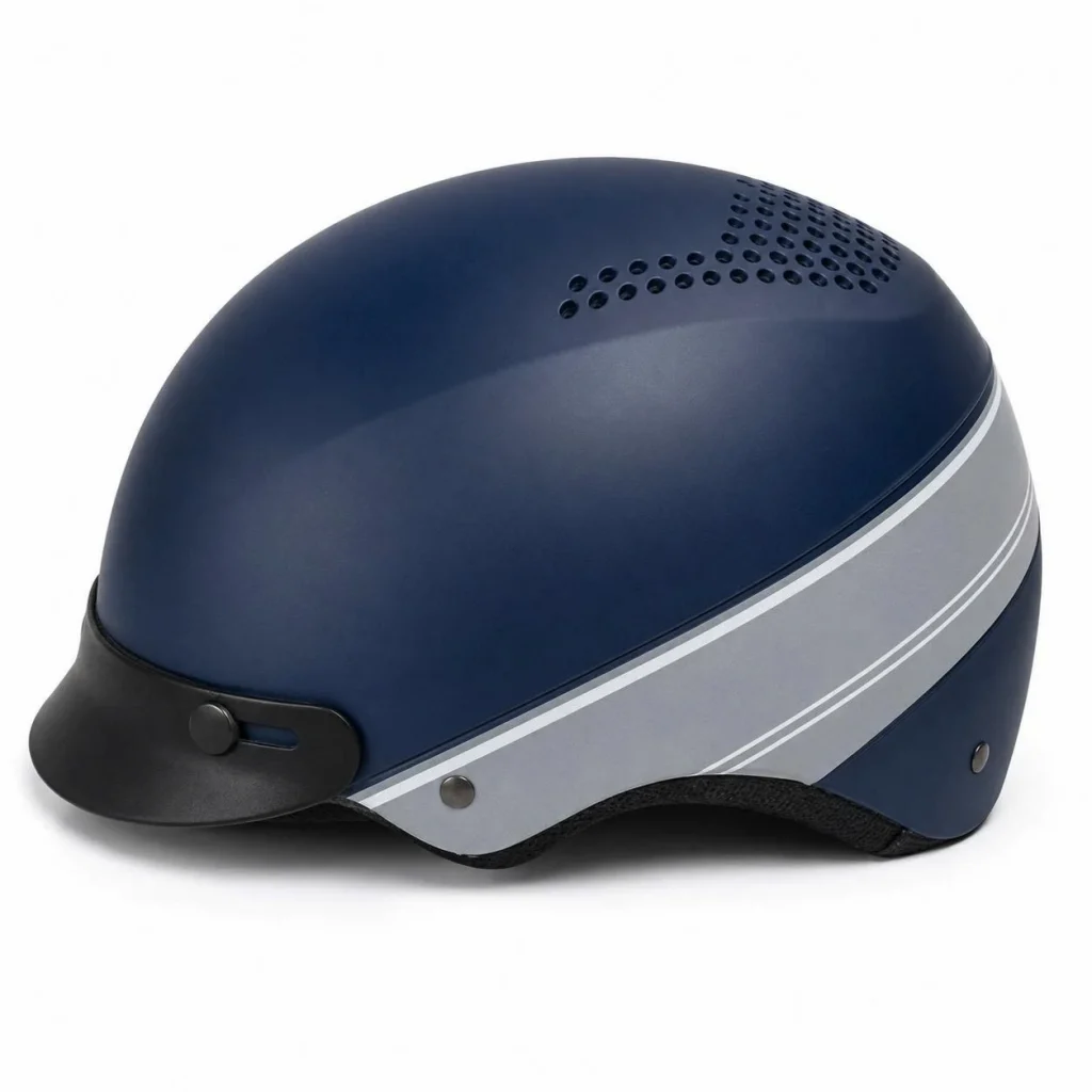 Ảnh tư liệu mũ xanh navy phối xám, thấy cụm lỗ trên thân và lưỡi đen