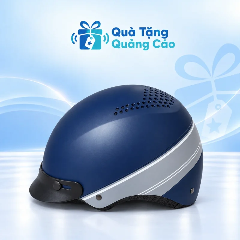 Mũ bảo hiểm nửa đầu cụm lỗ thông gió in logo