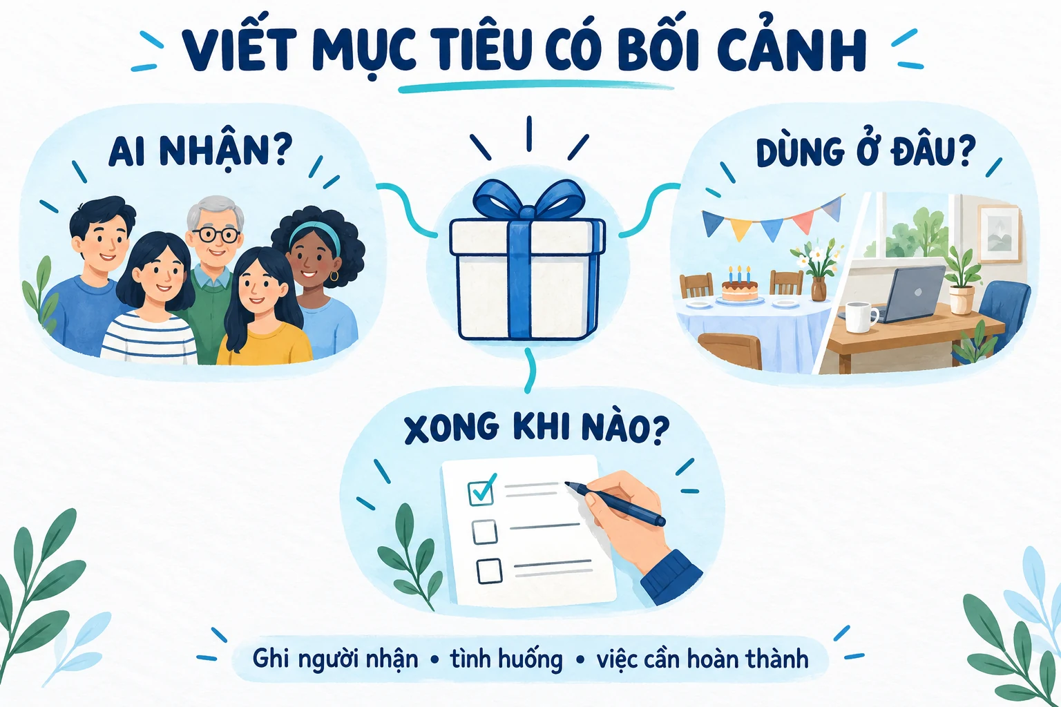 Sơ đồ Ai nhận, Dùng ở đâu và Xong khi nào