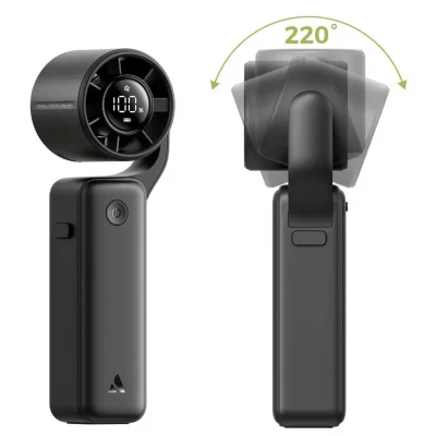 Ảnh giới thiệu hai góc của PF04 màu đen với sơ đồ đầu xoay 220 độ