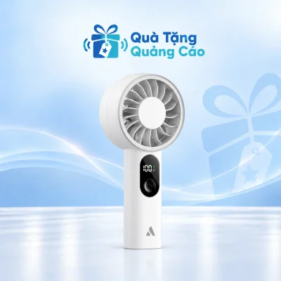 Quạt Aecooly Halo 03 PE01 trắng trên nền Quà Tặng Quảng Cáo