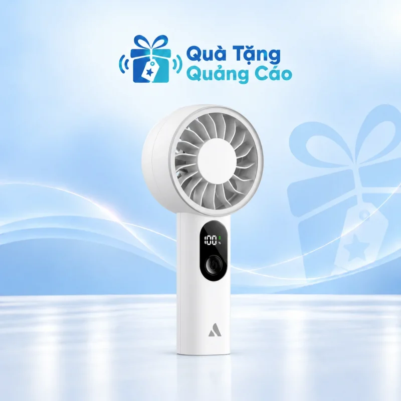Quạt Aecooly Halo 03 PE01 2000mAh màu trắng in logo