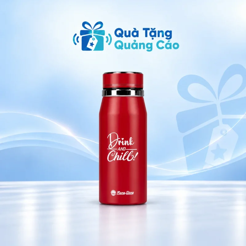 Bình giữ nhiệt Rạng Đông RD-BGN07ST1 700 ml màu đỏ in logo