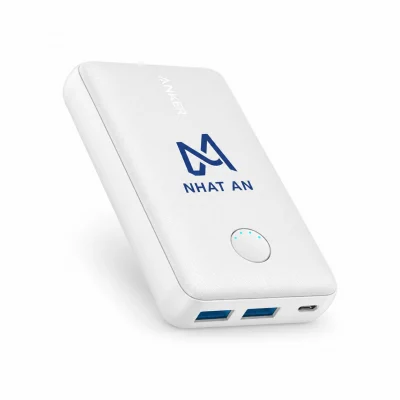 Mô phỏng monogram NA và chữ NHAT AN nhỏ ở khoảng giữa thân Anker A1223 trắng