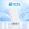 Sạc Anker A1223 màu trắng với nút tròn trên nền xanh nhạt