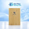 Sổ bìa tre trên nền thương hiệu Quà Tặng Quảng Cáo