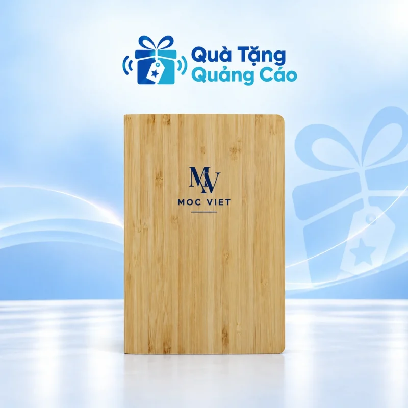 Sổ bìa tre in logo