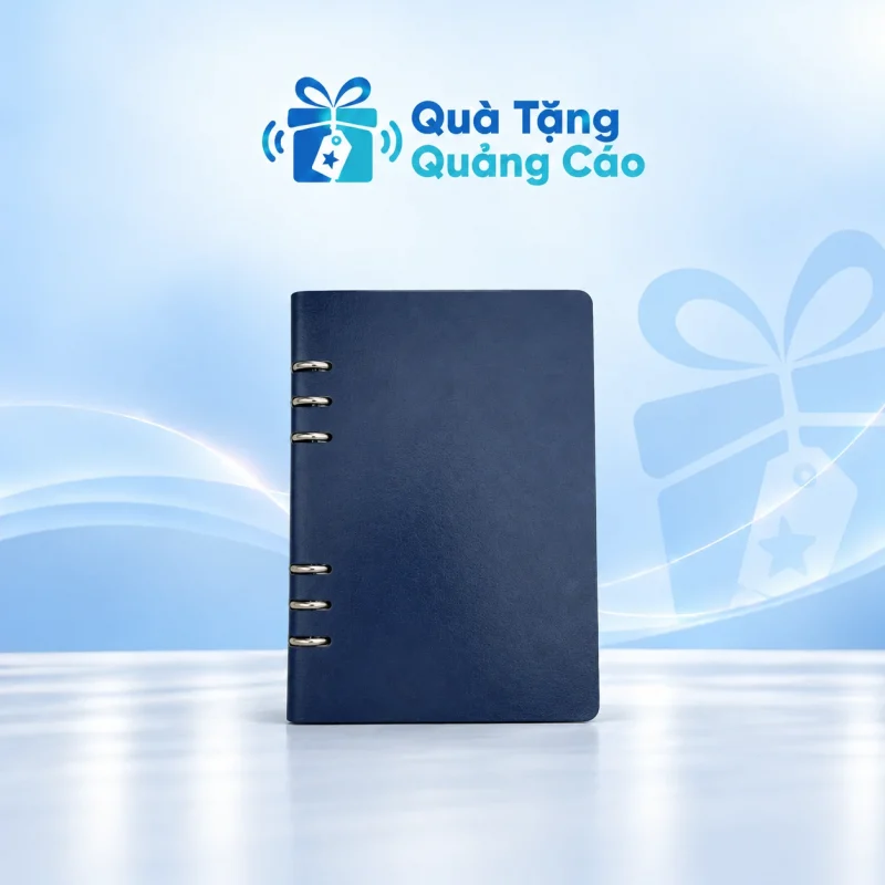 Sổ còng hở A5 màu xanh in logo
