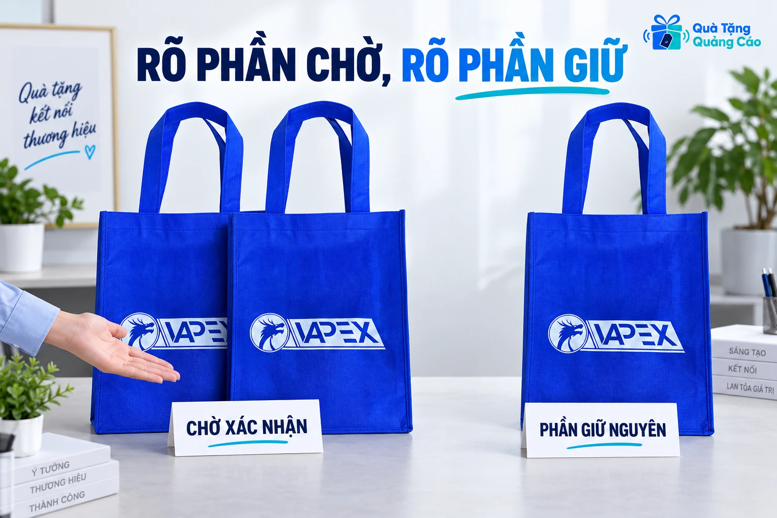 Các túi mẫu được tách phần chờ xác nhận và phần giữ nguyên