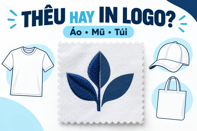 Bìa minh họa đối chiếu mũi chỉ và hình in trên vải