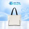 Túi canvas màu sáng quai và viền đen trên nền Quà Tặng Quảng Cáo
