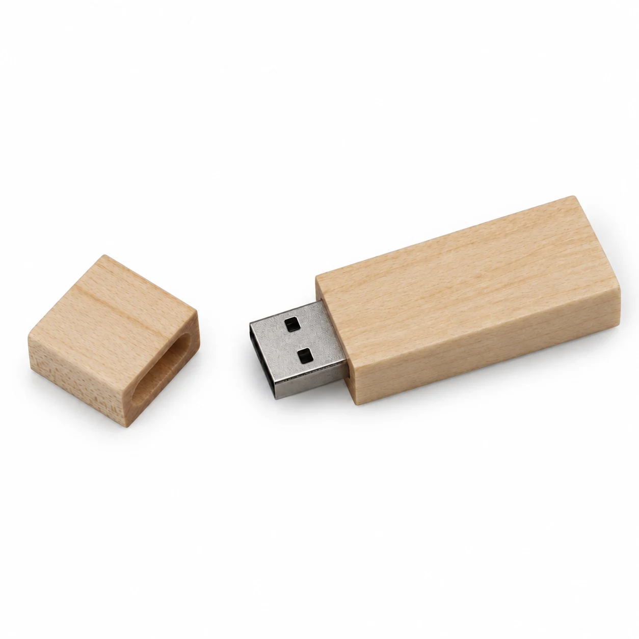Cận thân gỗ và nắp USB UGV006 Cận thân gỗ, đầu kết nối và khoang nắp rời của USB UGV 006
